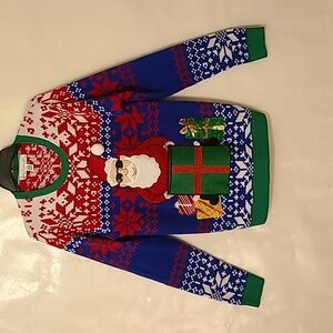 Jolly Sweaters Men's Ugly Christmas Sweater with Santa‎ Design - Size Medium